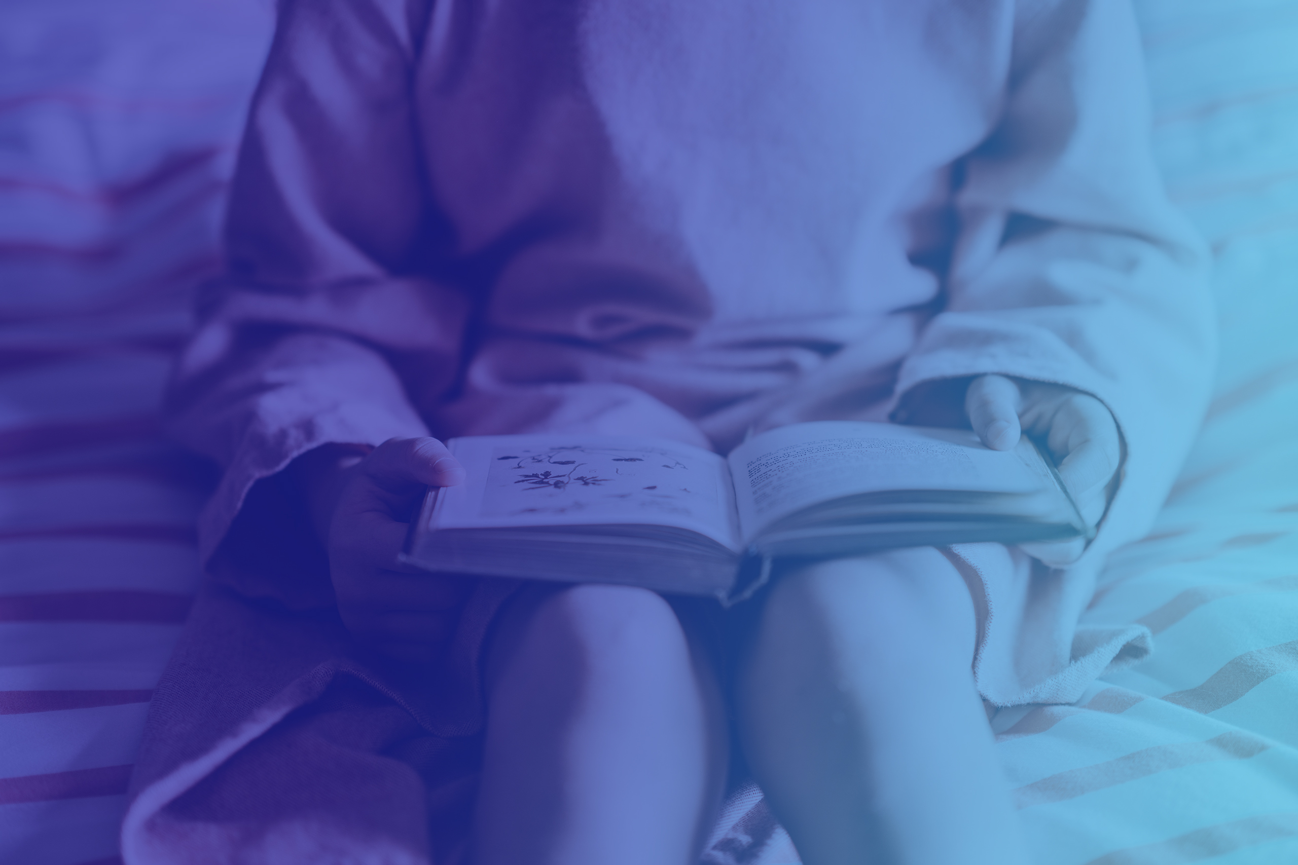 Decorative Image of Young Person Reading a Book