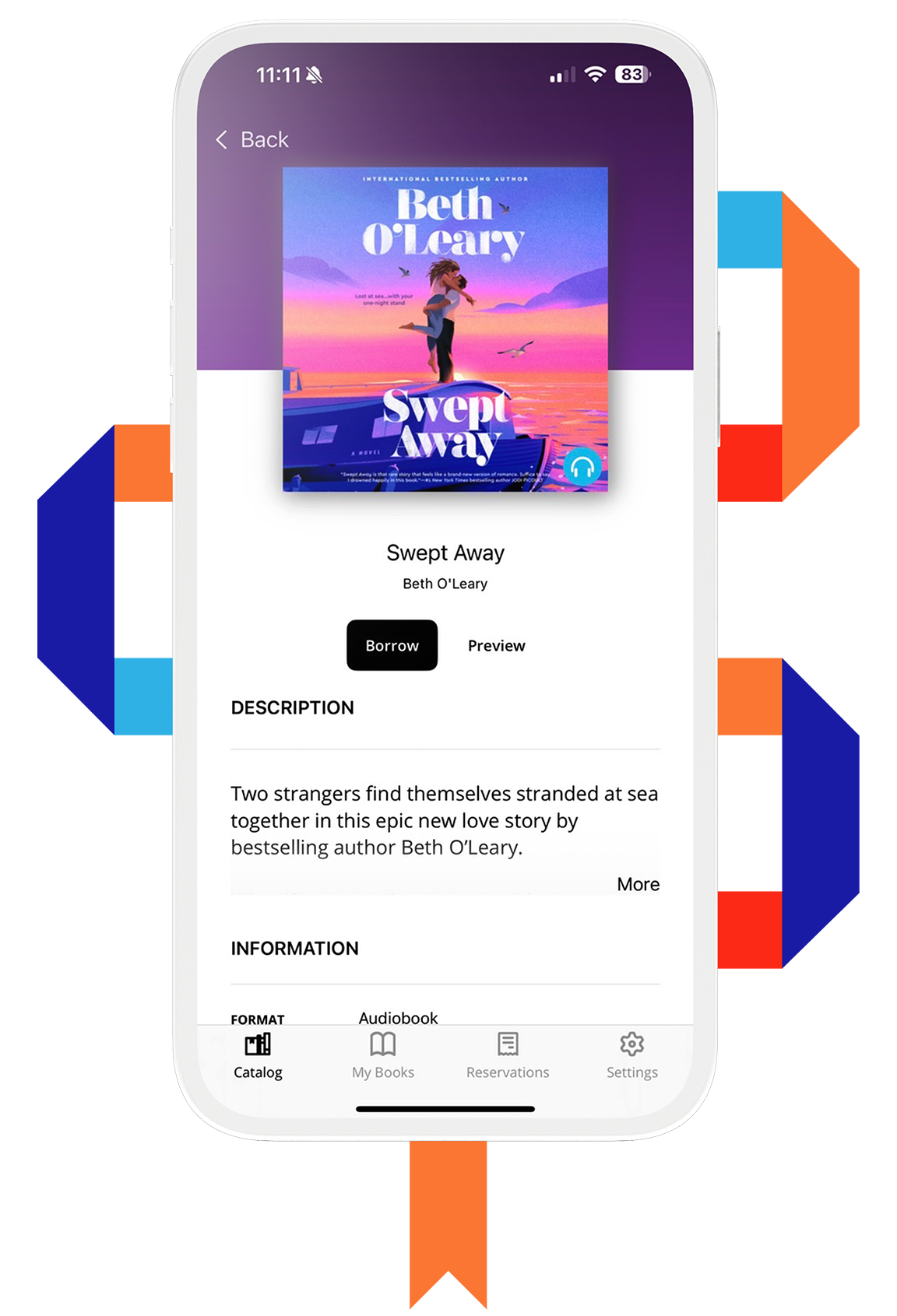 Decorative image of the Palace Project app being used on a smartphone